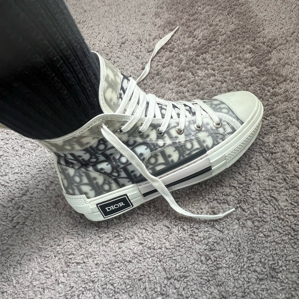 Dior Women's Monochrome High-Top Sneakers